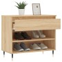 Mueble zapatero madera contrachapada roble Sonoma 70x36x60 cm de , Zapateros y organizadores de calzado - Ref: Foro24-831431,...