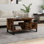 Mesa de centro madera contrachapada roble ahumado 90x49x45 cm de , Mesas de centro - Ref: Foro24-831033, Precio: 63,94 €, Des...