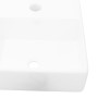 Square ceramic sink with faucet hole and white drain. by vidaXL, Sinks - Ref: Foro24-141940, Price: 49,31 €, Discount: %