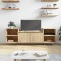 Mueble para TV madera contrachapada roble Sonoma 160x35x55 cm de , Muebles TV - Ref: Foro24-831335, Precio: 85,38 €, Descuent...