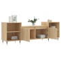 Mueble para TV madera contrachapada roble Sonoma 160x35x55 cm de , Muebles TV - Ref: Foro24-831335, Precio: 85,38 €, Descuent...