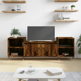 Mueble para TV madera contrachapada roble ahumado 160x35x55 cm de , Muebles TV - Ref: Foro24-831337, Precio: 71,85 €, Descuen...