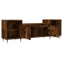 Smoked oak plywood TV cabinet 160x35x55 cm by , TV Furniture - Ref: Foro24-831337, Price: 71,85 €, Discount: %