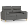 2-Sitzer-Sofa mit dunkelgrauen Stoffkissen 120 cm von , Sofas - Ref: Foro24-3200814, Preis: 258,99 €, Rabatt: %