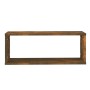 Cubic wall shelves 4 pcs smoked oak wood 60x15x23cm by , Shelves and shelves - Ref: Foro24-815925, Price: 46,50 €, Discount: %