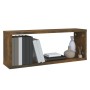 Cubic wall shelves 4 pcs smoked oak wood 60x15x23cm by , Shelves and shelves - Ref: Foro24-815925, Price: 46,50 €, Discount: %