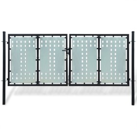 Puerta de valla de jardín negra 300x175 cm de vidaXL, Puertas de jardín - Ref: Foro24-141692, Precio: 496,99 €, Descuento: %