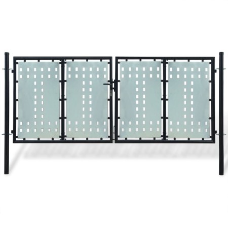 Puerta de valla de jardín negra 300x175 cm de vidaXL, Puertas de jardín - Ref: Foro24-141692, Precio: 497,41 €, Descuento: %