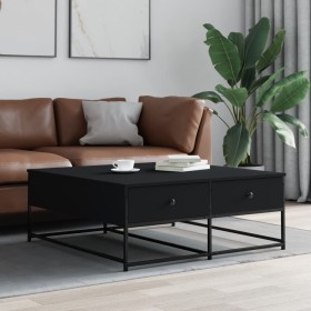 Black engineered wood coffee table 100x99x40 cm by , Coffee table - Ref: Foro24-835294, Price: 80,22 €, Discount: %