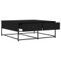 Mesa de centro madera de ingeniería negro 100x99x40 cm de , Mesas de centro - Ref: Foro24-835294, Precio: 80,99 €, Descuento: %