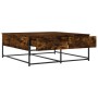 Smoked oak engineered wood coffee table 100x99x40 cm by , Coffee table - Ref: Foro24-835296, Price: 76,12 €, Discount: %