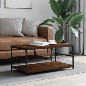 Brown oak engineered wood coffee table 90x49x40 cm by , Coffee table - Ref: Foro24-835313, Price: 40,62 €, Discount: %