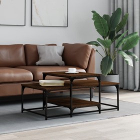 Brown oak engineered wood coffee table 102x60x45 cm by , Coffee table - Ref: Foro24-835318, Price: 45,99 €, Discount: %