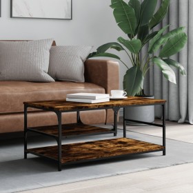 Smoked oak engineered wood coffee table 90x49x40 cm by , Coffee table - Ref: Foro24-835311, Price: 56,72 €, Discount: %