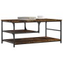 Mesa de centro madera de ingeniería roble ahumado 90x49x40 cm de , Mesas de centro - Ref: Foro24-835311, Precio: 56,72 €, Des...