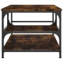 Mesa de centro madera de ingeniería roble ahumado 90x49x40 cm de , Mesas de centro - Ref: Foro24-835311, Precio: 56,72 €, Des...