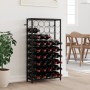 Wine rack for 45 bottles black wrought iron 54x18x100 cm by , Wine racks - Ref: Foro24-358367, Price: 109,01 €, Discount: %