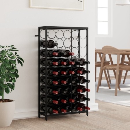 Weinregal für 45 Flaschen, schwarzes Schmiedeeisen, 54 x 18 x 100 cm von , Weinregale - Ref: Foro24-358367, Preis: 109,01 €, ...