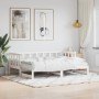 Trundle sofa bed solid white pine wood 80x200 cm by , Beds and slatted bases - Ref: Foro24-836208, Price: 185,81 €, Discount: %