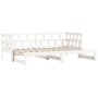 Trundle sofa bed solid white pine wood 80x200 cm by , Beds and slatted bases - Ref: Foro24-836208, Price: 185,81 €, Discount: %