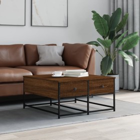 Oak brown engineered wood coffee table 80x80x40 cm by , Coffee table - Ref: Foro24-835358, Price: 46,99 €, Discount: %