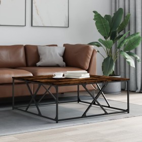 Smoked oak engineered wood coffee table 100x100x40 cm by , Coffee table - Ref: Foro24-835366, Price: 48,16 €, Discount: %