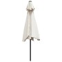 White sand steel pole umbrella 3 m by , Umbrellas - Ref: Foro24-40770, Price: 61,99 €, Discount: %