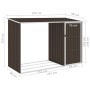 Cobertizo de jardín leña marrón acero galvanizado 245x98x159cm de , Cobertizos - Ref: Foro24-46296, Precio: 175,57 €, Descuen...