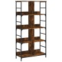 Estantería de madera de ingeniería roble ahumado 78,5x33x153 cm de , Librerías y estanterías - Ref: Foro24-835256, Precio: 76...