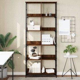 Oak brown engineered wood shelf 78.5x33x188.5 cm by , Bookcases and shelves - Ref: Foro24-835263, Price: 101,69 €, Discount: %