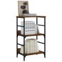 Oak brown engineered wood shelf 50x33x82 cm by , Bookcases and shelves - Ref: Foro24-835268, Price: 38,28 €, Discount: %