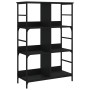 Estantería de madera de ingeniería negra 78,5x33x117,5 cm de , Librerías y estanterías - Ref: Foro24-835249, Precio: 65,99 €,...