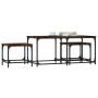 Stackable coffee tables 3 pieces engineered wood smoke oak by , Coffee table - Ref: Foro24-835391, Price: 69,36 €, Discount: %