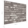 3D Wall Panels Brick Design 10 pcs EPS Dark Gray by , Wall covering - Ref: Foro24-149584, Price: 183,21 €, Discount: %