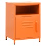 Orange steel nightstand 35x35x51 cm by , Nightstands - Ref: Foro24-336219, Price: 97,10 €, Discount: %