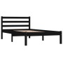 Estructura de cama madera maciza de pino negro 90x190 cm de , Camas y somieres - Ref: Foro24-810399, Precio: 84,99 €, Descuen...