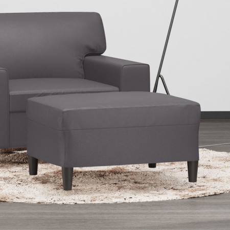 Gray synthetic leather footstool 70x55x41 cm by , Ottomans - Ref: Foro24-349314, Price: 65,46 €, Discount: %