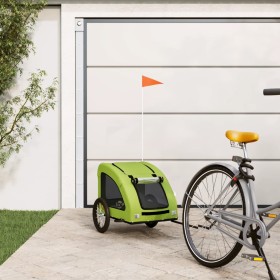 Pet Bicycle Trailer Iron Oxford Cloth Green by , pet strollers - Ref: Foro24-93962, Price: 94,25 €, Discount: %