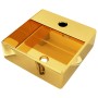 Washbasin with tap hole 38x30x11.5 cm ceramic gold by , Sinks - Ref: Foro24-143488, Price: 77,28 €, Discount: %