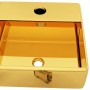 Washbasin with tap hole 38x30x11.5 cm ceramic gold by , Sinks - Ref: Foro24-143488, Price: 77,28 €, Discount: %