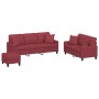 Red synthetic leather 3-piece sofa set with cushions by , Sofas - Ref: Foro24-3201396, Price: 633,23 €, Discount: %