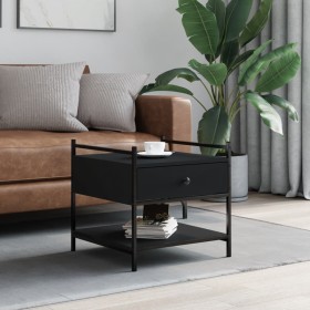 Black engineered wood coffee table 50x50x50 cm by , Coffee table - Ref: Foro24-833965, Price: 47,95 €, Discount: %