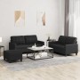 3-teilige Sofagarnitur aus schwarzem Kunstleder mit Kissen von , Sofas - Ref: Foro24-3201363, Preis: 522,70 €, Rabatt: %