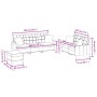 Dreiteilige Sofagarnitur aus cremefarbenem Kunstleder mit Kissen von , Sofas - Ref: Foro24-3201394, Preis: 495,99 €, Rabatt: %