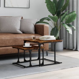 Stackable coffee table 2 pieces engineered wood smoked oak by , Coffee table - Ref: Foro24-833370, Price: 41,88 €, Discount: %