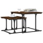 Mesa de centro apilable 2 pzas madera ingeniería roble ahumado de , Mesas de centro - Ref: Foro24-833370, Precio: 41,99 €, De...