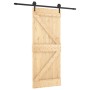 Puerta corredera con herrajes madera maciza de pino 85x210 cm de , Puertas - Ref: Foro24-3203198, Precio: 179,29 €, Descuento: %