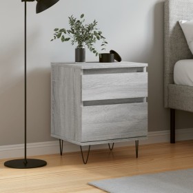 Bedside table made of gray Sonoma engineered wood, 40x35x50 cm. by , Nightstands - Ref: Foro24-830680, Price: 41,99 €, Discou...