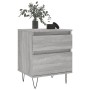 Mesita de noche madera de ingeniería gris Sonoma 40x35x50 cm de , Mesitas de noche - Ref: Foro24-830680, Precio: 41,41 €, Des...