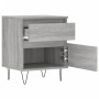 Mesita de noche madera de ingeniería gris Sonoma 40x35x50 cm de , Mesitas de noche - Ref: Foro24-830680, Precio: 41,41 €, Des...